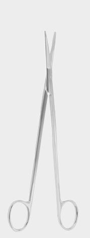 Ножиці ГОРНІ (GORNEY), препарувальні, делікатні, 23,0 см (cm), прямі, (одне лезо), з вольфрам-карбідними вставками